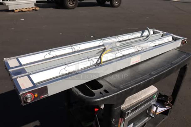 BRAND NEW ServIt ENSW60ID-1-A 60" Double Strip Warmer, 2200W, small center dent, dual adjustable infinite controls.