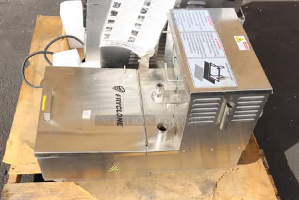 BRAND NEW SCRATCH-N-DENT Fryclone OF-55 55 lb. Low-Profile Portable Fryer Oil Filter Machine, broken wheel, 120V.