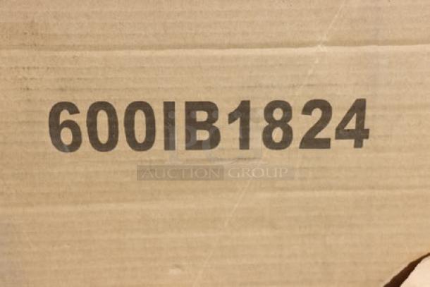 Regency IB1824 18"x24" stainless steel underbar ice bin with bottle holders, brand new, original packaging damaged.