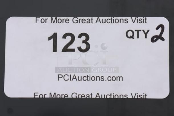 Alt text: Auction sticker on Avantco Ice MC-F-430-A machine, quantity 2, lists "For More Great Auctions Visit PCIAuctions.com".