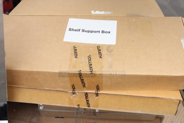 BRAND NEW SCRATCH-N-DENT Vollrath HFM-26 Hot Food Merchandiser, slight frame bend, boxed with label "Shelf Support Box".