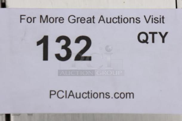 Sticker for auction lot number 132 with website "PCIAuctions.com" printed.