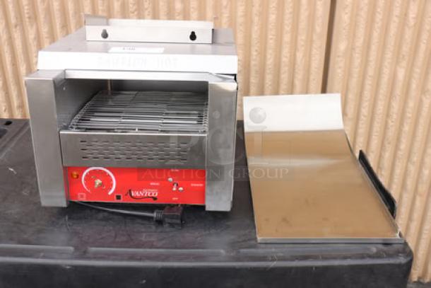 Avantco T140 Conveyor Toaster, 10" wide, 3" opening, 120V, 1750W, 300 slices/hour, scratch-n-dent, missing legs.