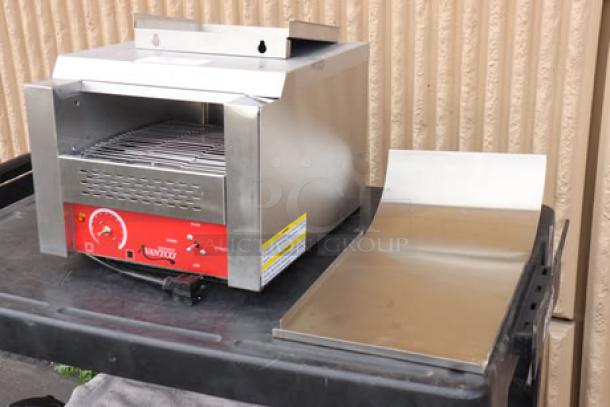 Avantco T140 10" Conveyor Toaster, brand new scratch-n-dent, no legs, 120V, 1750W, toasts 300 slices/hr. S/N: 0125T140119.
