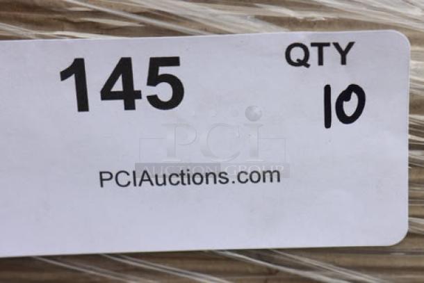 Lancaster Table & Seating industrial bar stool, rustic walnut finish, model 164BINDWALAN, brand new, quantity of 10.