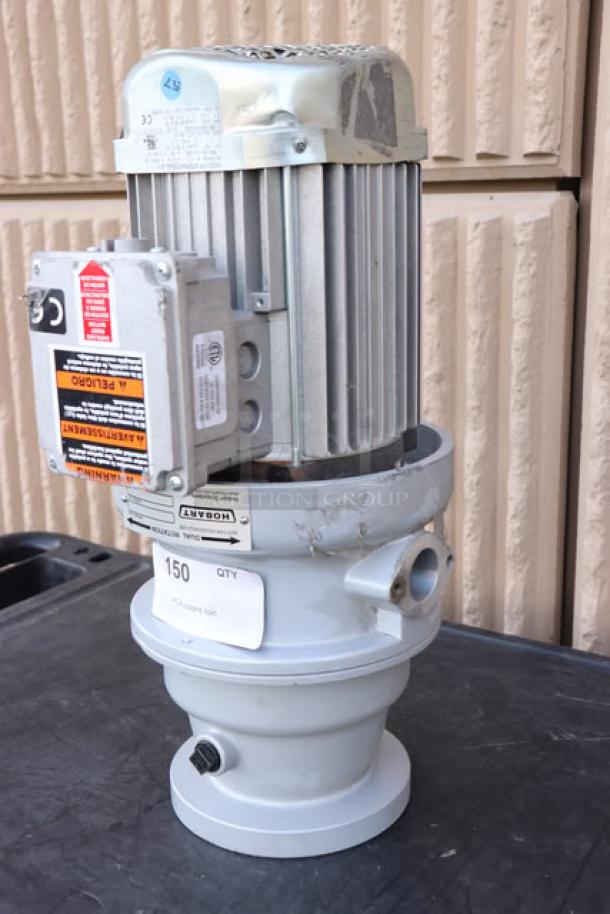 Brand new Hobart FD4/125-1 commercial garbage disposer, 1 1/4 hp, 208-240/480V, with short upper housing. Scratch-n-dent condition.