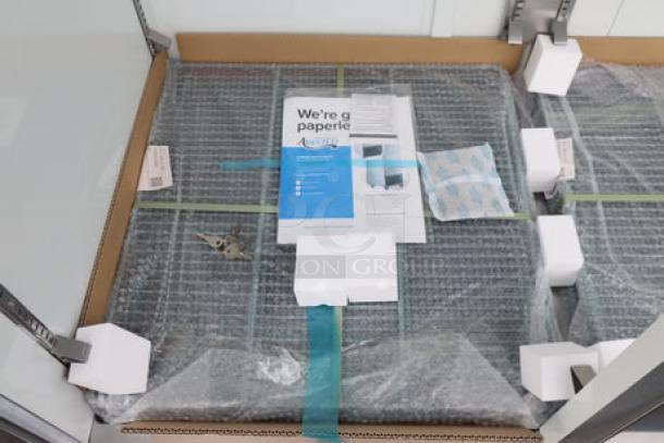 Brand new Avantco A-49R-G-HC 54" glass door reach-in refrigerator. Scratch-n-dent condition, tested, 115V, 516W.