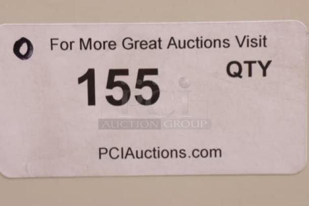 Auction sticker showing "155 QTY" with PCI Auctions website link.
