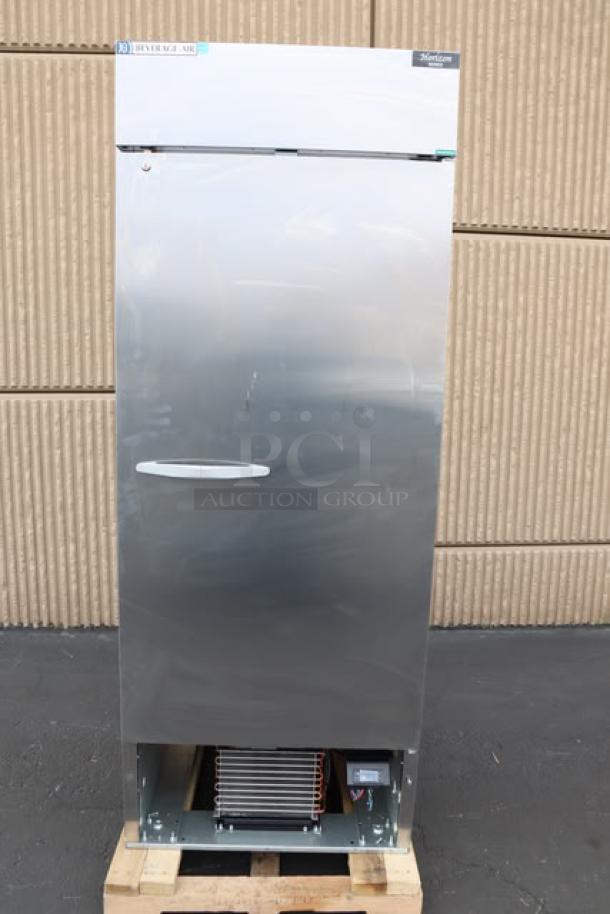 BRAND NEW Beverage-Air HBR27HC-1 30" reach-in refrigerator, LED lighting, bottom mounted, minor scratches and dents.