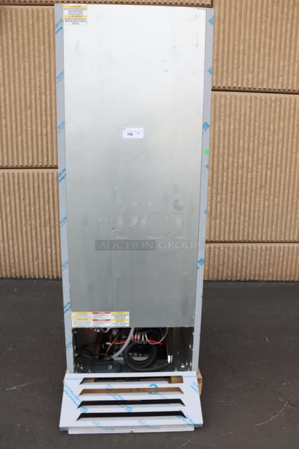 Beverage-Air HBR27HC-1 refrigerator, bottom mounted, LED lighting, minor scratches/dents, 115V, 3A, 30" size, serial 15512328.