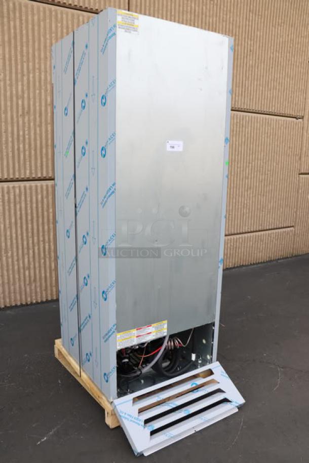 BRAND NEW Beverage-Air HBR27HC-1 Refrigerator, 30", bottom-mounted, LED lighting. Some scratches/dents visible. S/N: 15512328.
