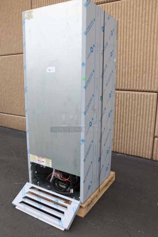 BRAND NEW Beverage-Air HBR27HC-1 refrigerator, 30", bottom-mounted, LED lighting, minor scratches and dents, serial 15512328.