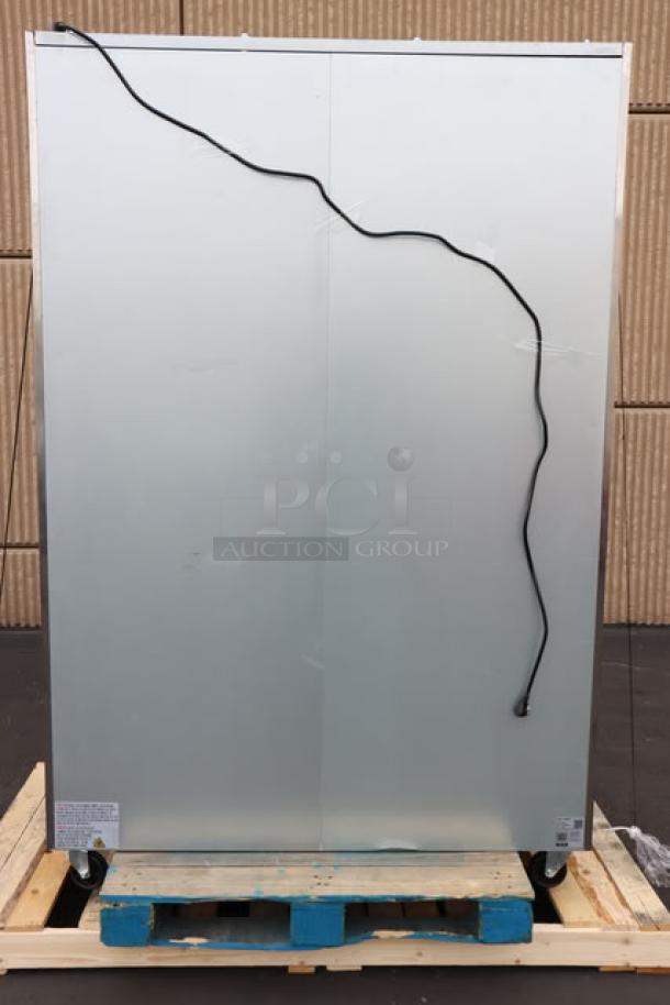 Avantco Z2-R-HC 54" stainless steel reach-in refrigerator, solid door. Tested, working. 115V, 7A, 1 phase. S/N: 677437445.