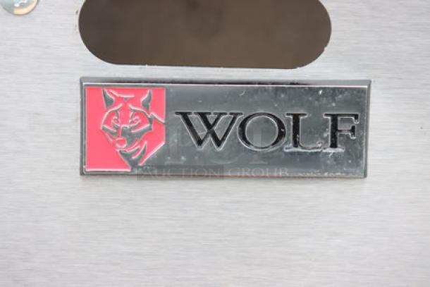 Wolf by Vulcan AGM60-LP griddle, 60" liquid propane, 135,000 BTU, scratch-n-dent, syrup spilled, missing legs, serial 650259792.