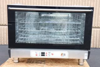 Brand new Cooking Performance Group COF-D4-M electric digital convection oven, 4 trays, moisture injection, minor scratches.