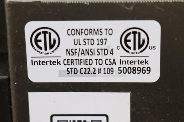 BRAND NEW Cooking Performance Group COF-D4-M electric convection oven, scratch-n-dent, ETL certified label visible.