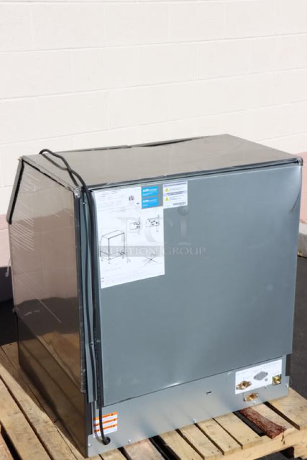 Brand new Manitowoc UDF0310A undercounter ice machine, 30", air-cooled, with 119 lb bin, scratch-n-dent, on a pallet.