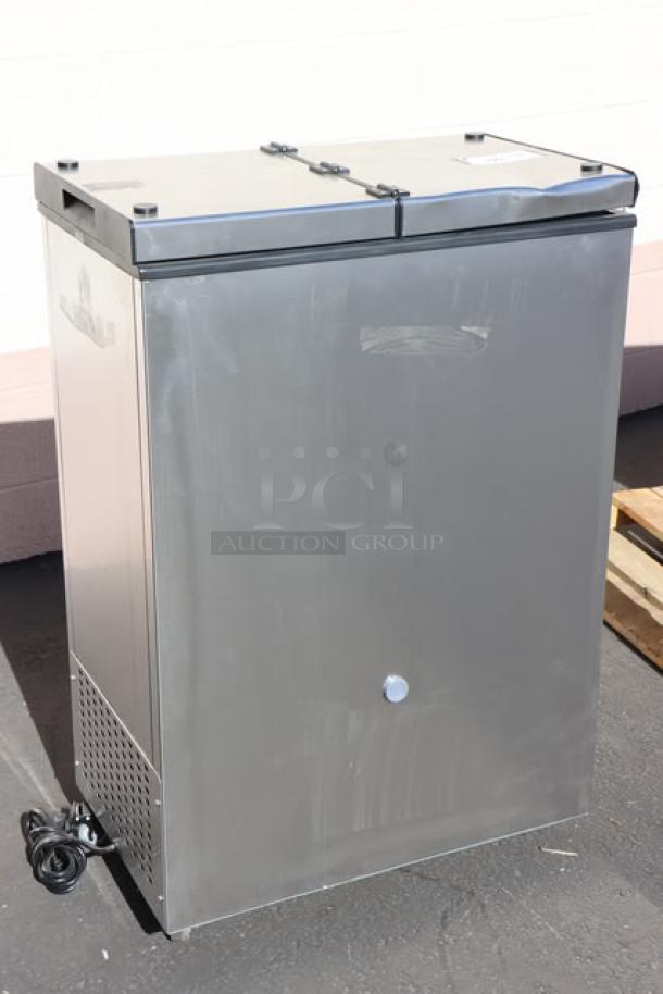 Excellence FT-4 25" ice cream storage freezer, stainless steel, brand new, minor scratches/dents, 115V, 1.4A, 1 phase.