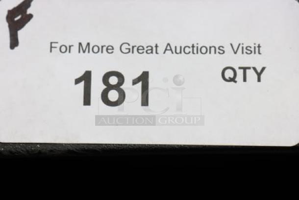 White auction tag displaying "For More Great Auctions Visit" and "181 QTY" in bold black text.