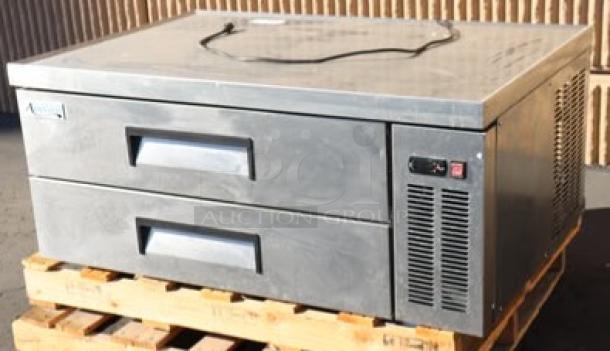 Avantco CBE-48-HC 48" refrigerated chef base, new with possible minor scratches and dents, 2 drawers, stainless steel.