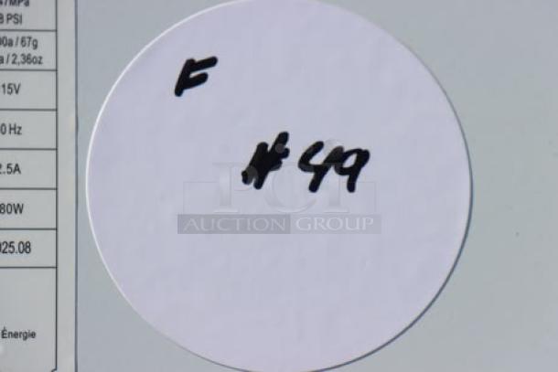 Danby DUF167A5WDD freezer, white, 16.7 cu. ft., scratch-n-dent, new, solid door, serial #4325083491000, tag marked "F #49".