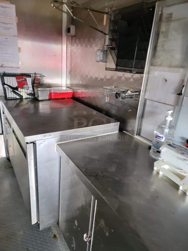 2021 16' Quality mobile kitchen trailer, stainless steel counters, Arctic Air units, diamond-plate flooring, excellent condition.