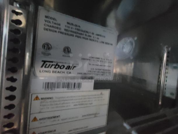 Turbo air refrigeration equipment label in 2020 Quality 16' mobile kitchen trailer, featuring model NED-60-A.
