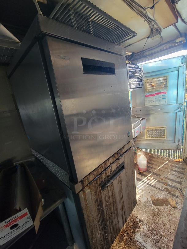 2007 Ford Utilimaster Pro-Kitchen Food Truck interior. Heavy-duty equipment, shows signs of wear, ideal for restoration.