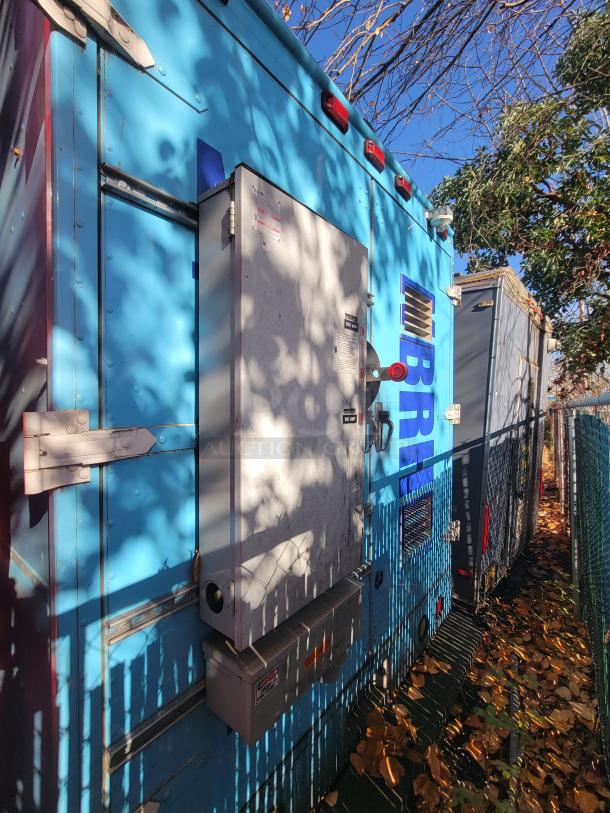 2007 Ford Utilimaster food truck, blue exterior, high-end kitchen equipment, VIN: 1FCKE39L17DB00345, needs restoration.