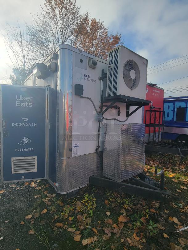 2020 Diamond Cargo 16' food trailer, professional-grade, logos for Uber Eats, DoorDash, Postmates visible.