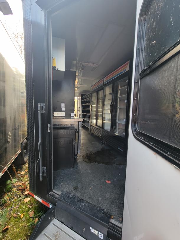 2021 SDG 20' Mobile Market Trailer with 5 True coolers, prep sink, POS station, shelving. Ideal for retail or delivery.