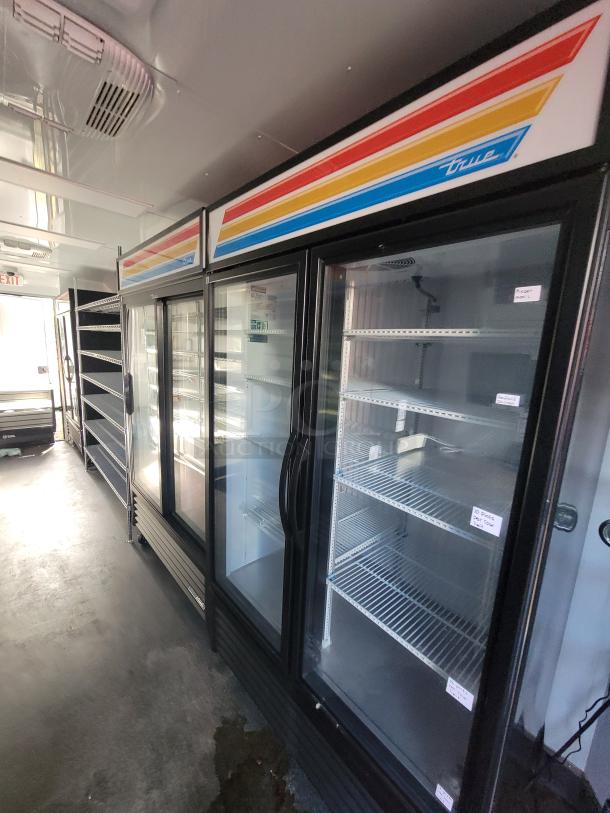 2021 SDG 20' Mobile Market Trailer with True coolers, shelving, and POS station, ideal for high-volume operations.