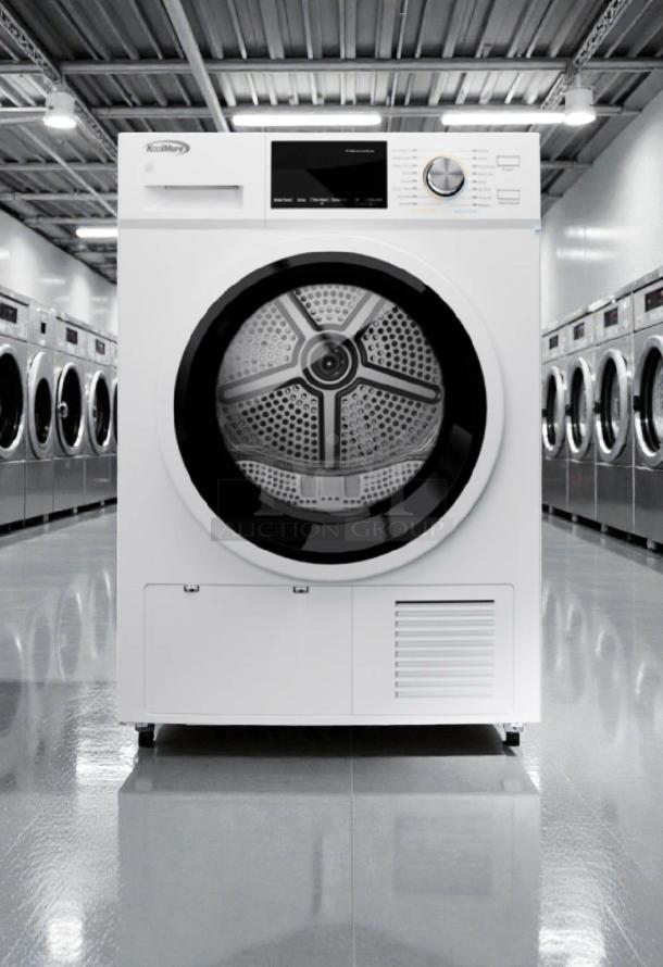 Brand new KoolMore 24" electric ventless front load dryer, model FLD-5CWHP, 4.4 cu. ft., scratch & dent condition.