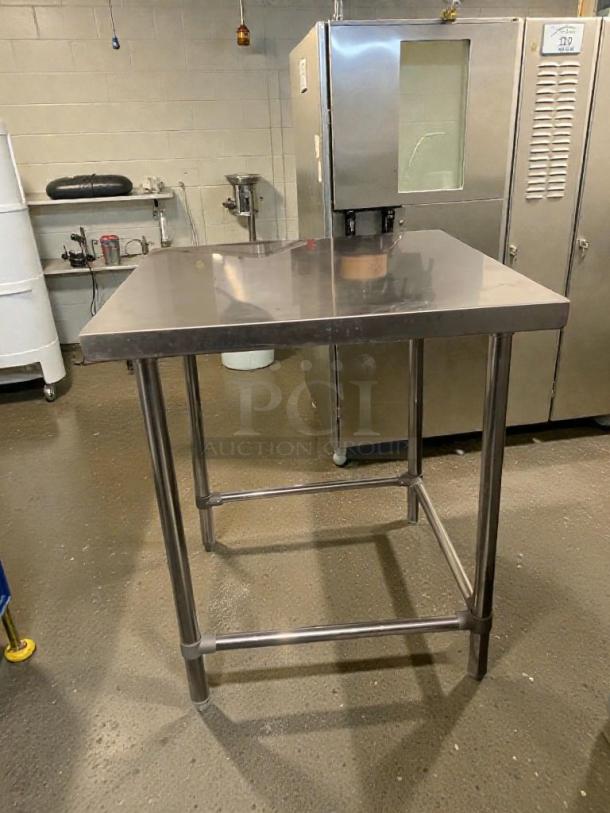 Stainless steel commercial prep table in superb condition, heavy-duty, fully inspected, model SST-S-PREP-0064.