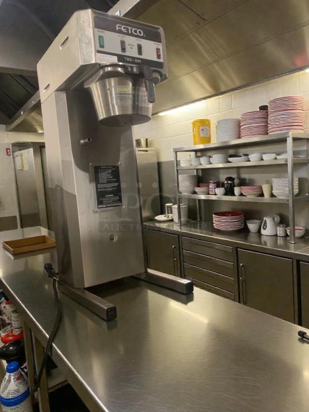 Pristine FETCO TBS-21A commercial tea brewer, 120V single phase, fully tested, excellent condition, model label visible.