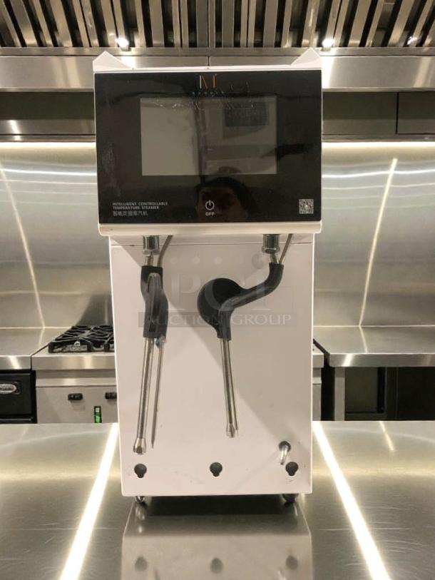 Commercial automatic steam machine, model NDF-XCZQ2W by Guangzhou Naixer. Premium condition, 240V, fully tested.