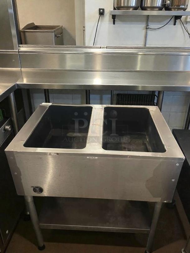 Eagle Group Waterless Hot Food Table, 2-well, manual controls, exceptional condition, model EAG-L-HOT-0096, fully tested.