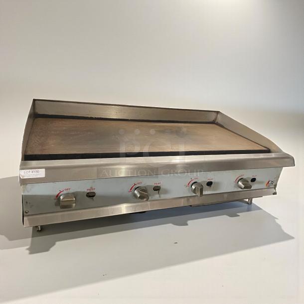 Pristine CPG 48" Gas Countertop Griddle, Model 351GMCPG48NL, in stainless steel. Fully tested, working, Lancaster, PA.