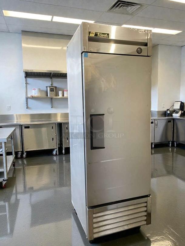 True T-23F commercial reach-in freezer, pristine condition, stainless steel, 115V, single phase, fully tested, model TRU-L-REF-0112.