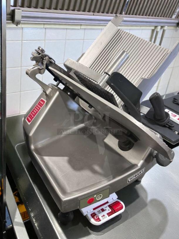 Hobart HS8 commercial heavy-duty meat slicer in high-grade condition, 120V, 1-phase. Fully tested, excellent working order.