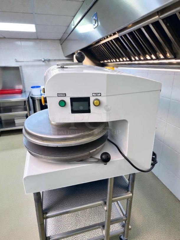 HIX DoughXpress D-TXE-2-18W LV commercial dough press, excellent condition, 18" plates, 208-240V, fully tested.