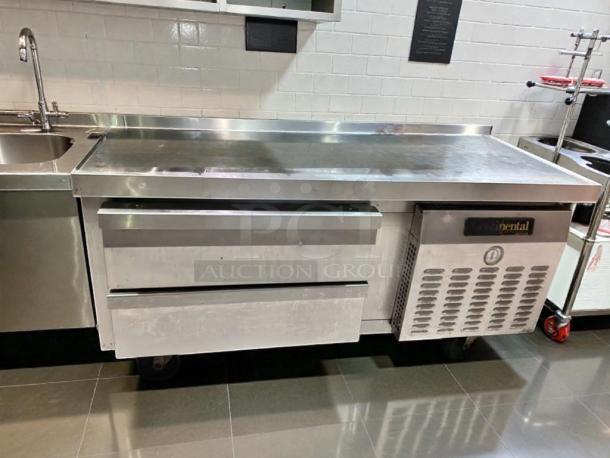 Continental Refrigerator D36GN 36" commercial chef base, stainless steel, dual drawers, tested, fully operational, NSF certified.