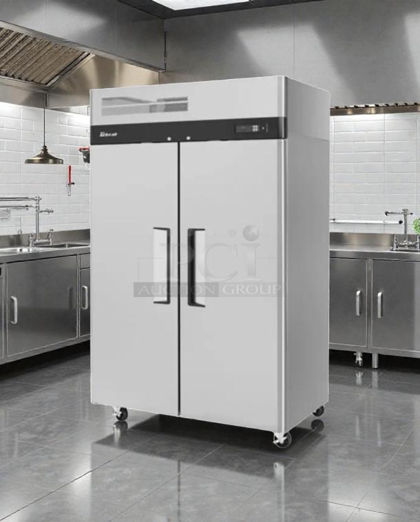 Turbo Air M3F47-2-N two-door commercial freezer, 115V/single phase, premium condition, fully tested, USA made.