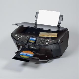 Epson Stylus Photo RX595 All-In-One Inkjet Printer in pristine condition, fully tested, with CD/DVD tray and control panel.