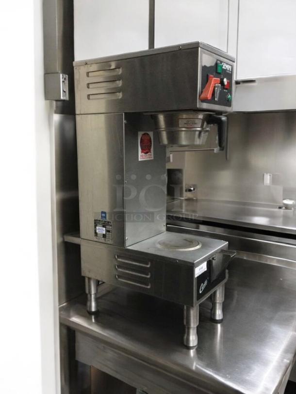Curtis GEM-120A Gemini Coffee Brewer, pristine condition, 115V, single phase, fully tested, stainless steel, commercial use.