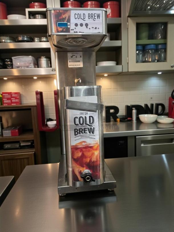 Newco CLDBR-3.5G Commercial Cold Brew Dispenser in pristine condition, 120V, single phase, tested and working, GLB-M-BRW-0162.