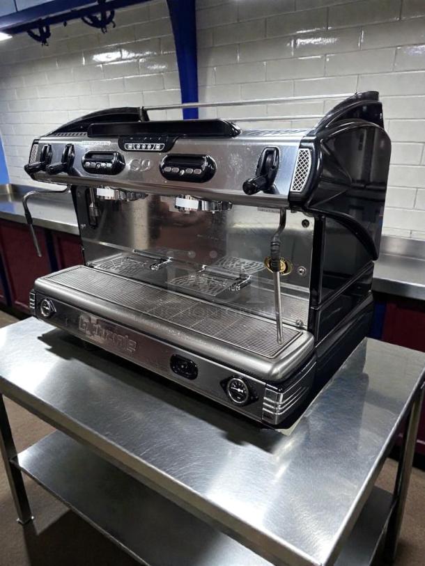 La Spaziale S9 EK2 commercial espresso machine, 2 groups, stainless steel, excellent condition, fully tested, 230V.