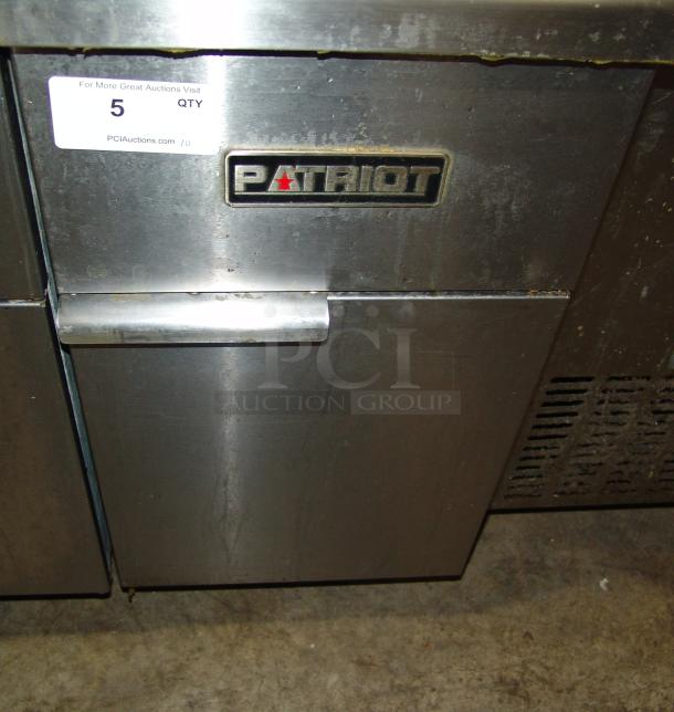 Patriot PT-F3-LP 35-40 lb. LP gas fryer, stainless steel pot, 15-1/2"W, premium condition, visible Patriot logo.