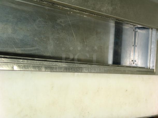 Everest Refrigeration EPBNR3 prep table with refrigerated base, 71 1/8" in stainless steel, shows clean condition.