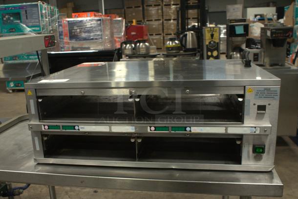 EXCELLENT CONDITION Prince Castle Dual Pass-Through Holding Bin, model DHB2PT-33KFCB, stainless steel, visible control panel.